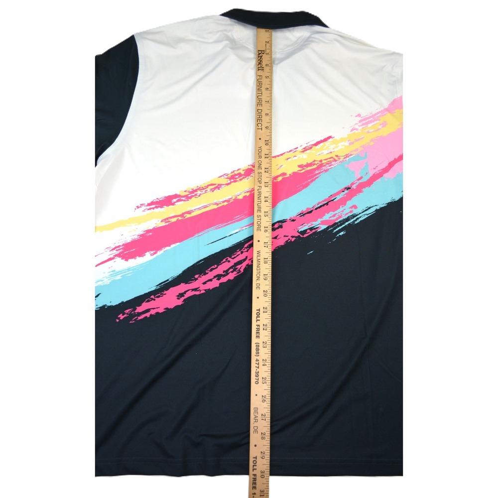 Chubbies Mens XL Performance Stretch Polo Golf Shirt Brushstroke Graphic - Picture 6 of 7
